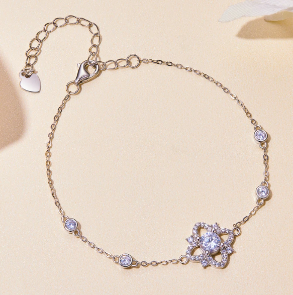 Garden Bloom Moissanite Gold Plated Bracelet