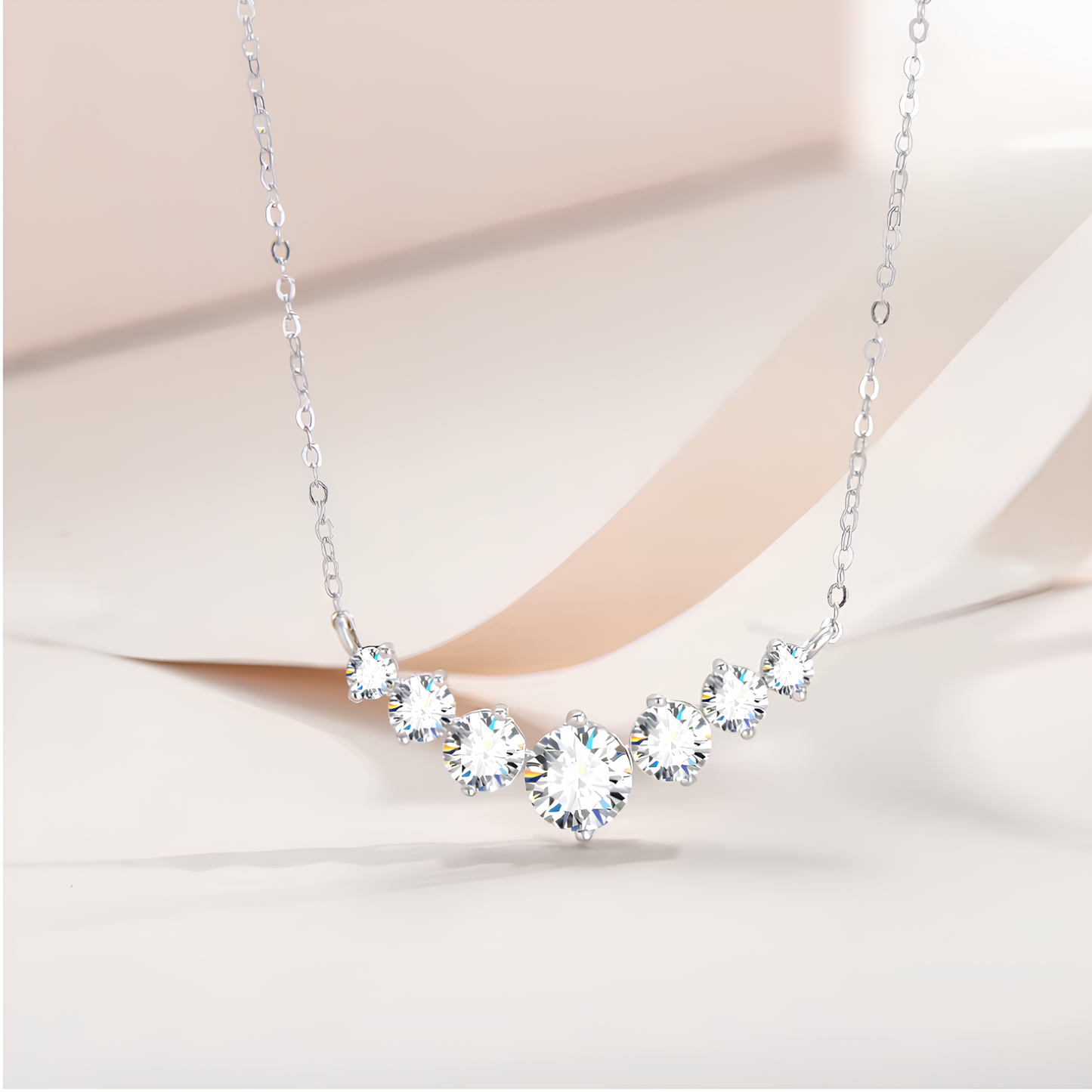 Stellar Glow Moissanite Gold Plated Necklace