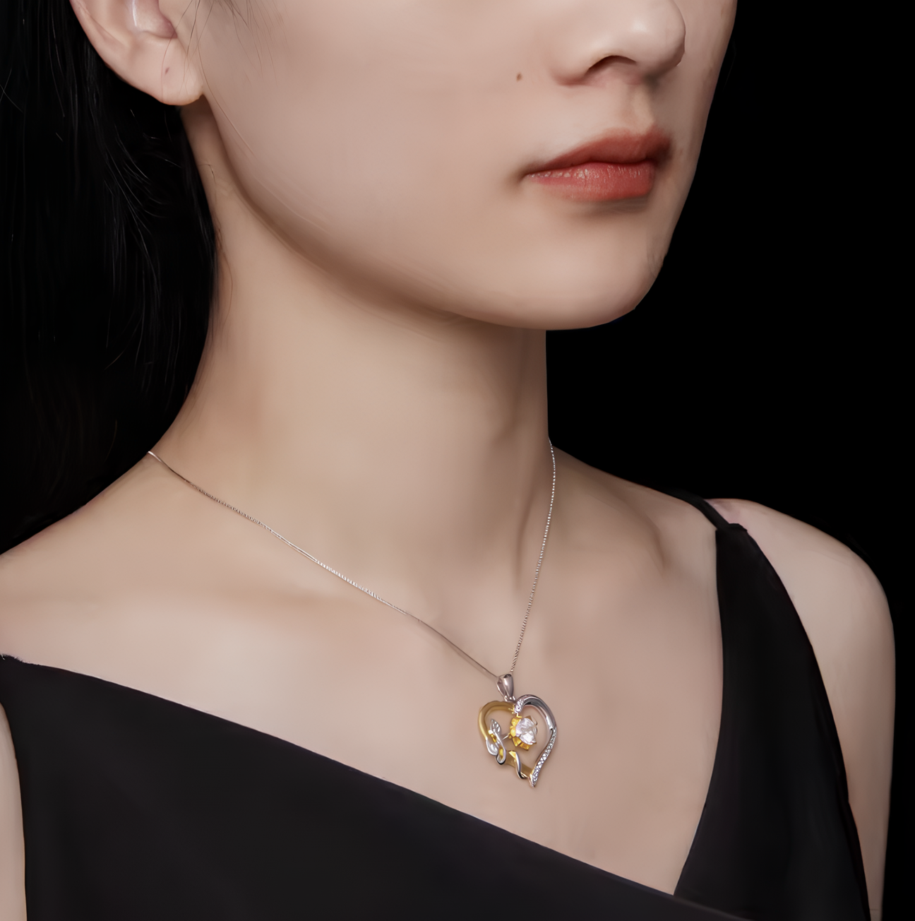 Eternal Passion Moissanite Gold Plated Necklace