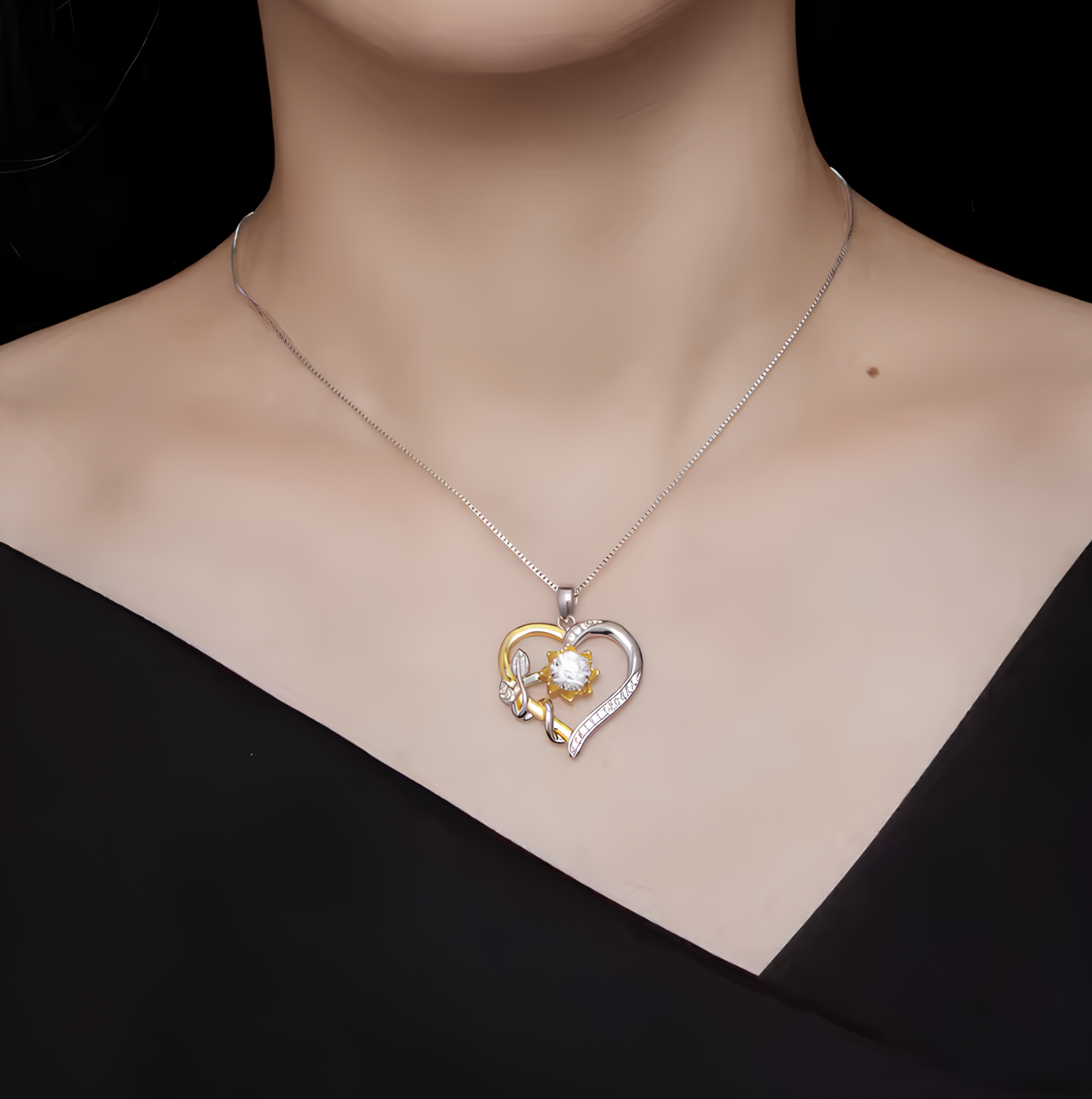 Eternal Passion Moissanite Gold Plated Necklace