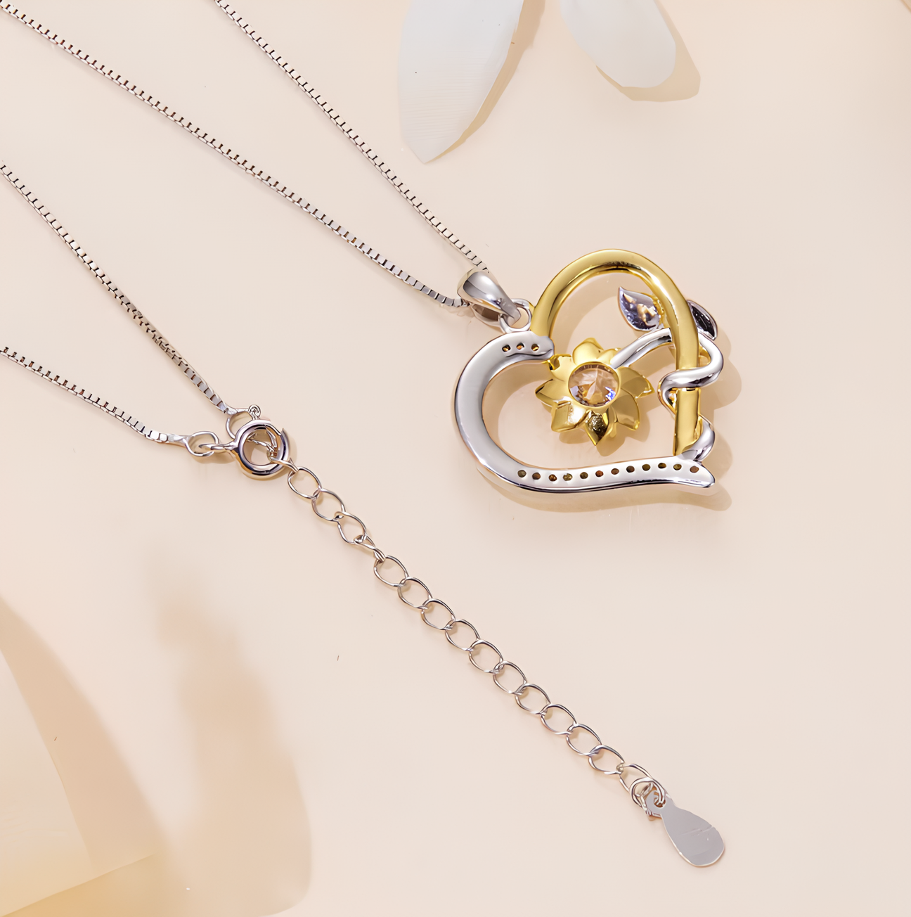 Eternal Passion Moissanite Gold Plated Necklace