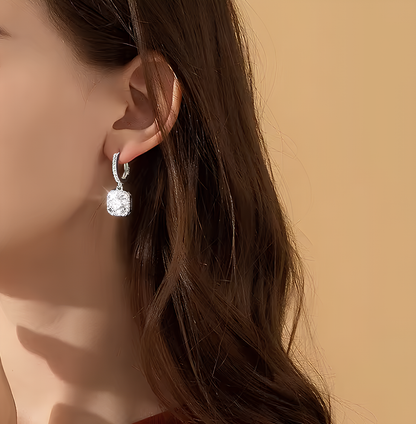 Brilliant Moissanite Gold Plated Earrings