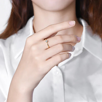 Serene Moissanite Solitaire Ring