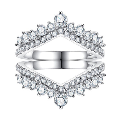 Celestial Crown Moissanite Half Eternity Ring