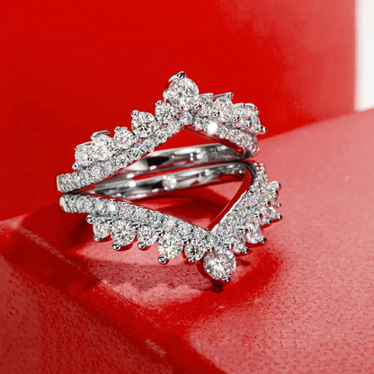 Celestial Crown Moissanite Half Eternity Ring