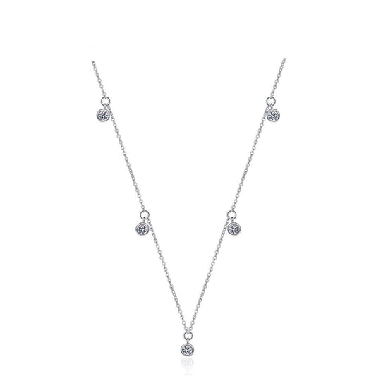 Colar Shine Moissanites em Prata - Loratta