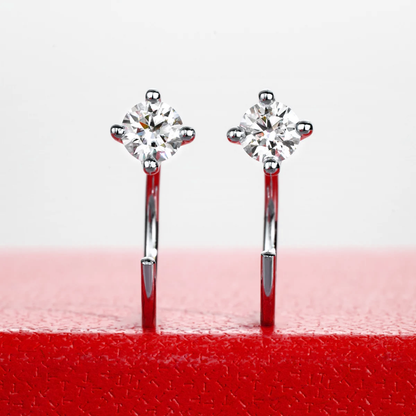 Light Point Moissanite Gold Plated Earrings