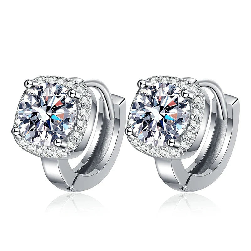 Serene Brilliance Moissanite Gold Plated Earrings