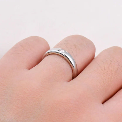 Aliança 15 Pontos Princesa Moissanite Prata Banhada à Ouro 14k - Loratta