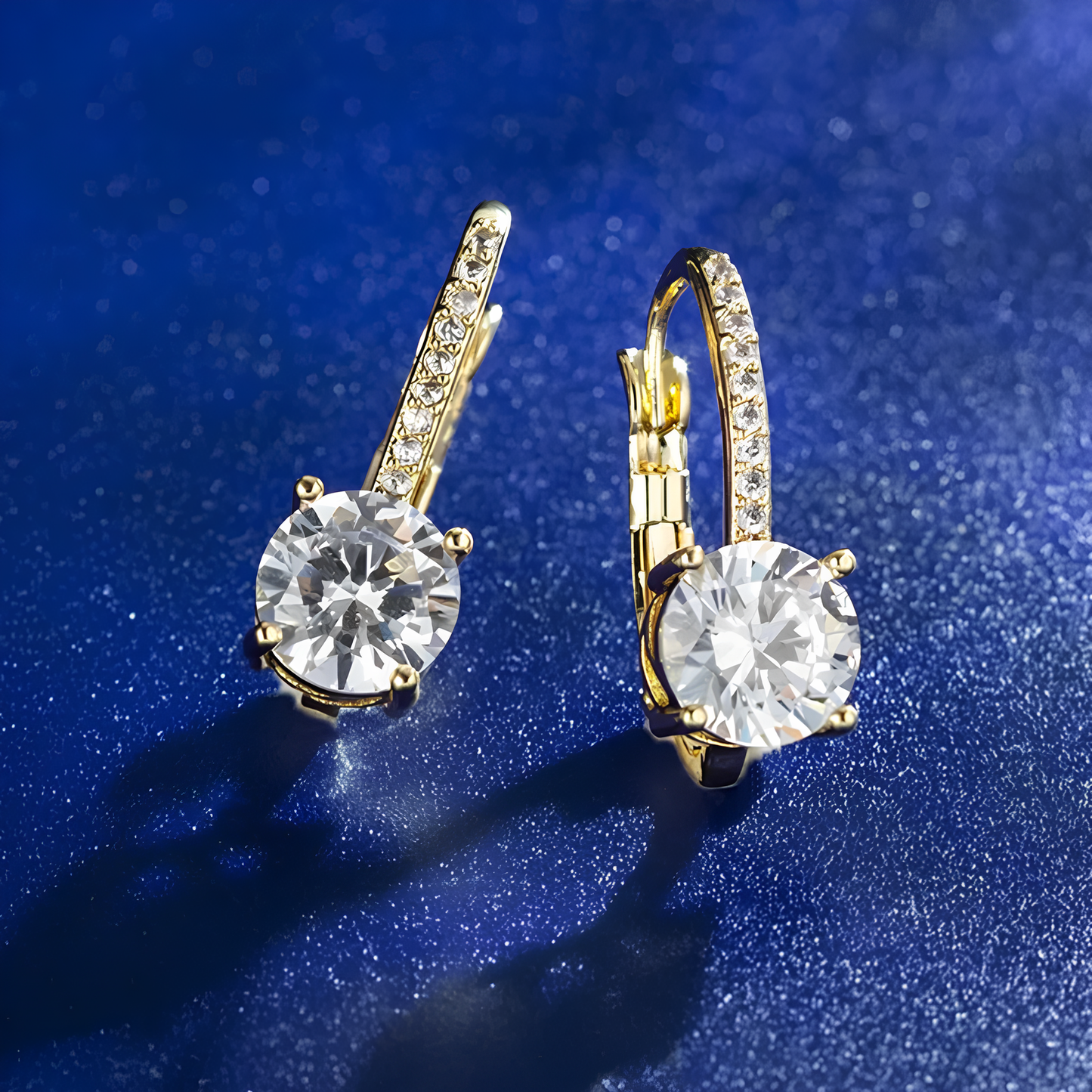 Starburst Pavé Moissanite Gold Plated Earrings