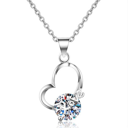 Colar Destino do Amor Moissanite em Prata - Loratta