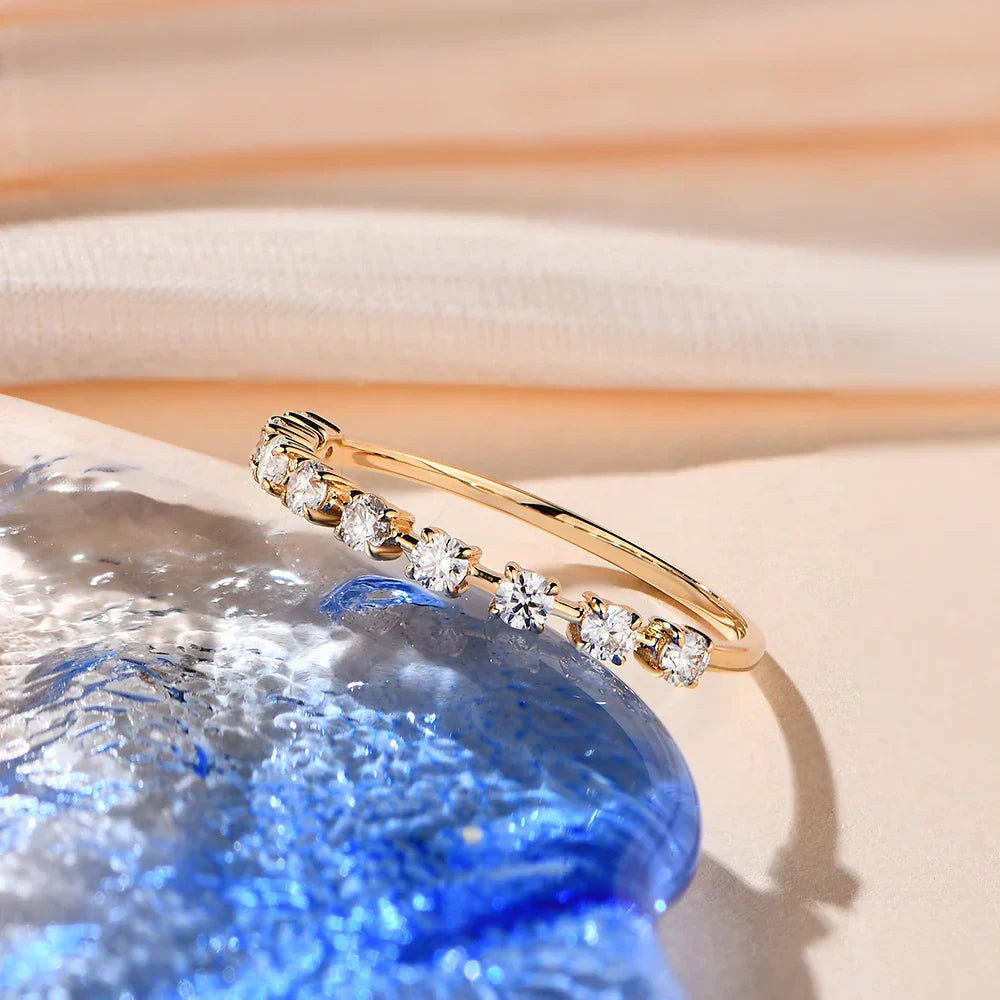 Meia Aliança Flawless 90 Pontos Prata Banhada à Ouro 18k - Loratta