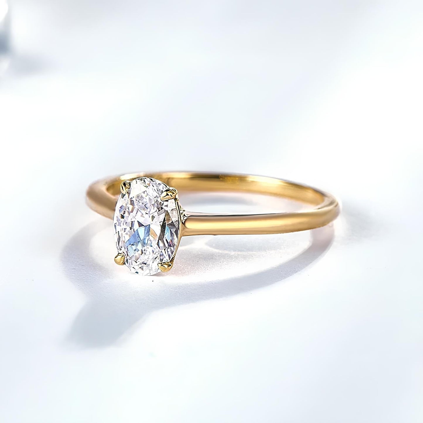 Ellegance Oval Moissanite Ring