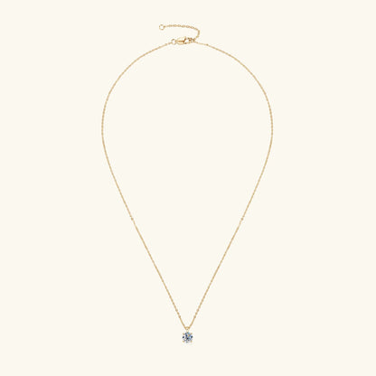 Radiant 4 Claws Moissanite Gold Plated Necklace