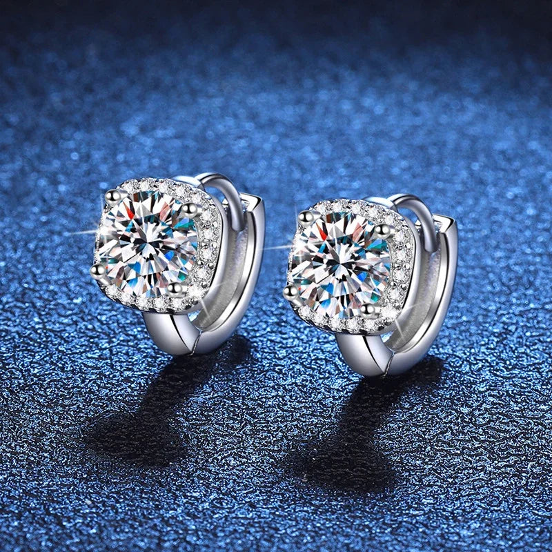 Serene Brilliance Moissanite Gold Plated Earrings