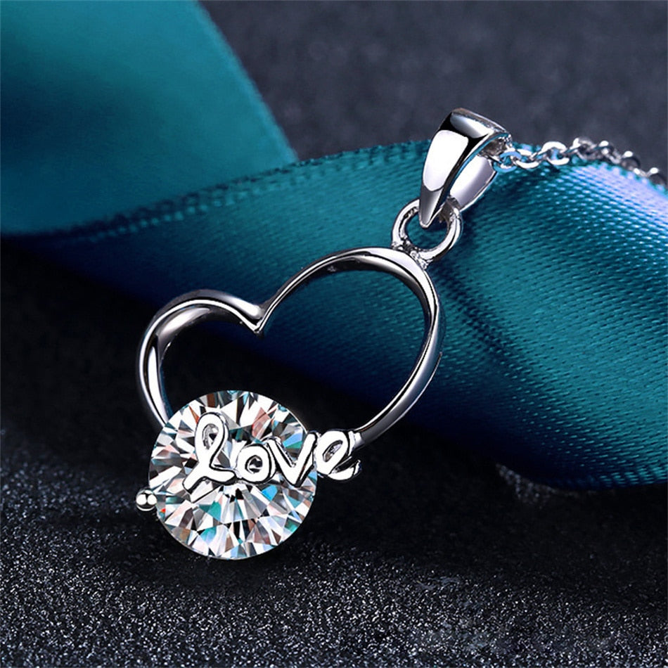 Colar Destino do Amor Moissanite em Prata - Loratta