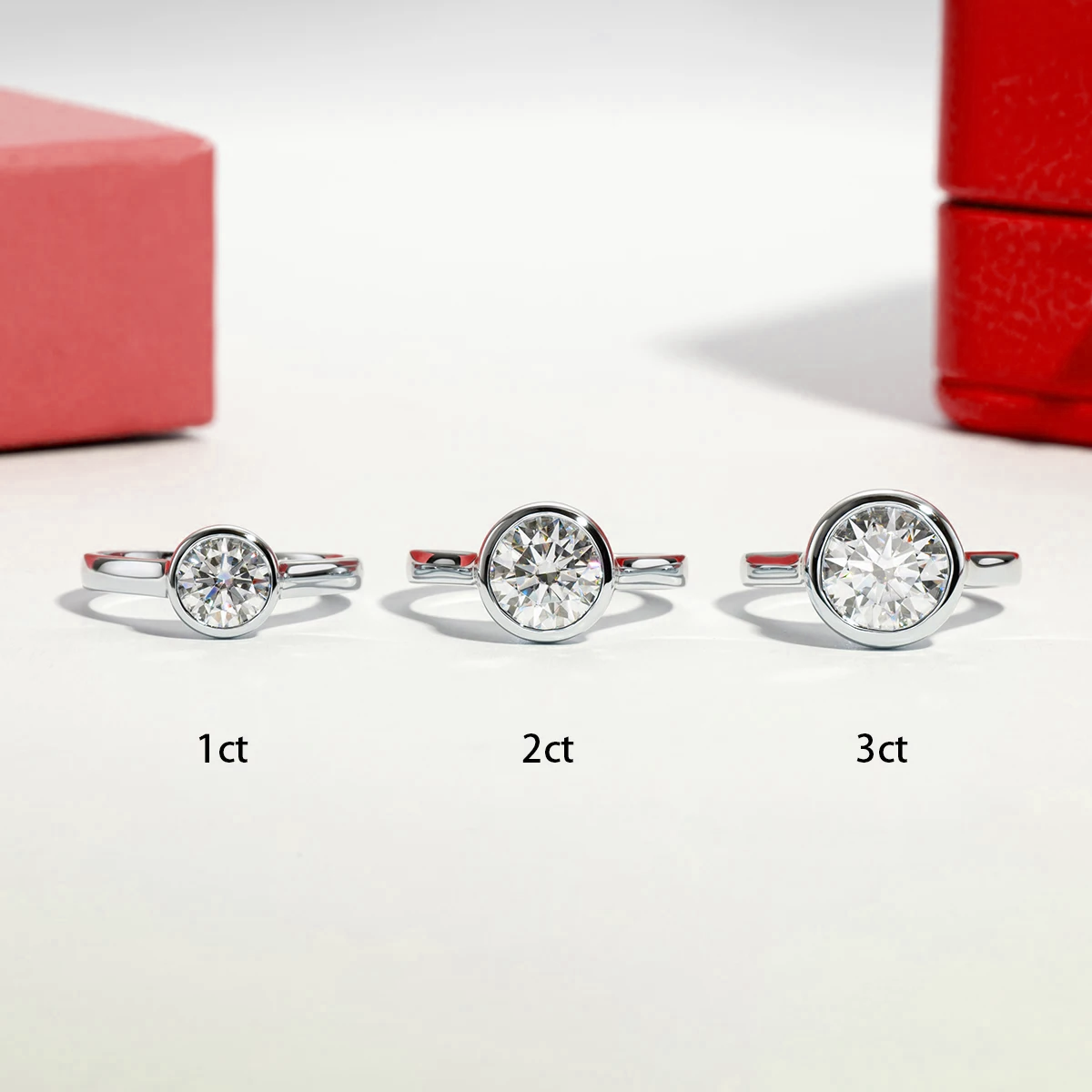 Point of Light Moissanite Solitaire Ring