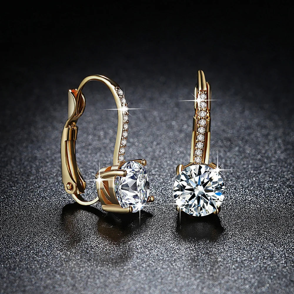 Starburst Pavé Moissanite Gold Plated Earrings