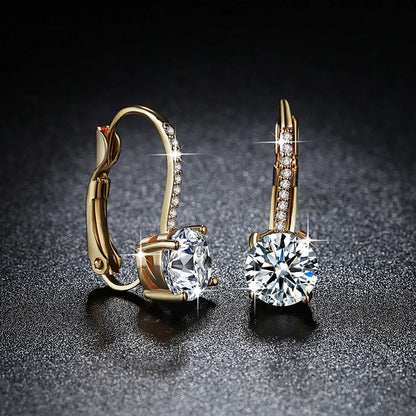 Starburst Pavé Moissanite Gold Plated Earrings