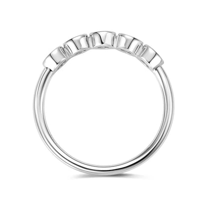 Five Stone Moissanite Gold Plated Half Eternity Ring