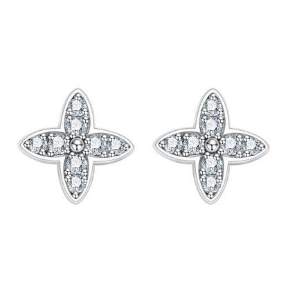 Twinkling Moissanite Stone Gold Plated Earrings