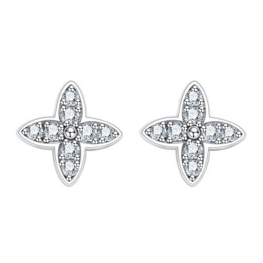 Twinkling Moissanite Stone Gold Plated Earrings