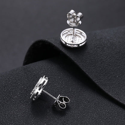 Brinco Centelha Moissanite em Prata Folheado à Ouro Branco 18k - Loratta