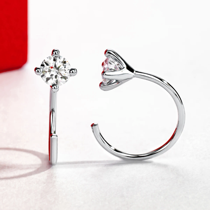 Light Point Moissanite Gold Plated Earrings