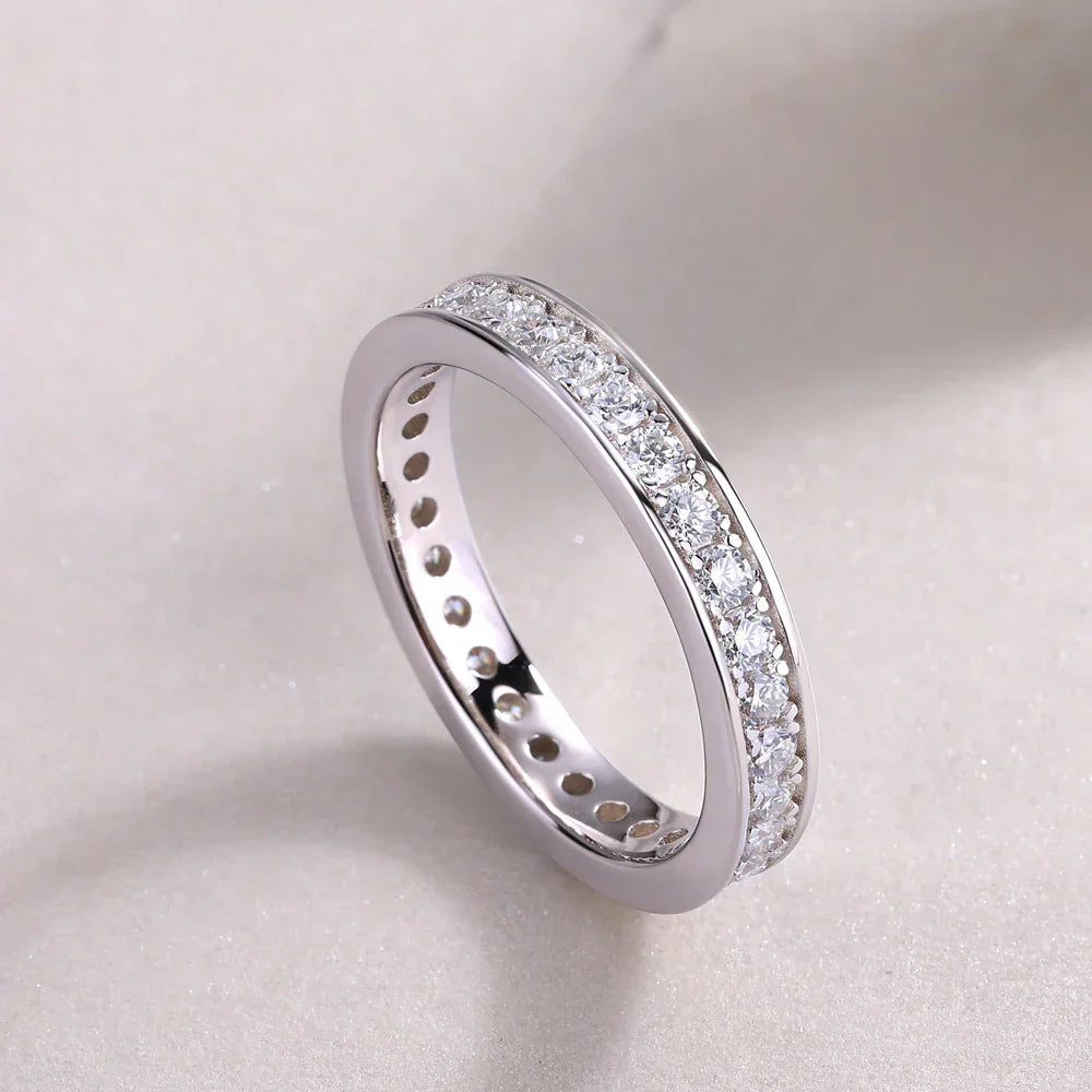 Enchanted Prism 90 Point Moissanite Wedding Band