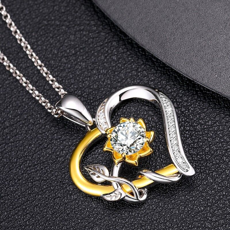 Eternal Passion Moissanite Gold Plated Necklace