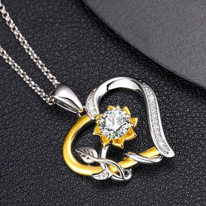 Eternal Passion Moissanite Gold Plated Necklace
