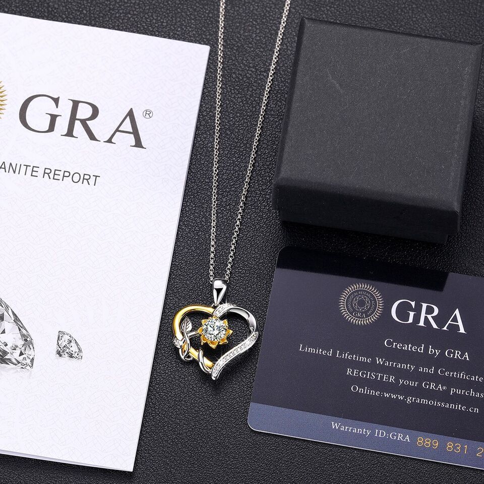 Eternal Passion Moissanite Gold Plated Necklace