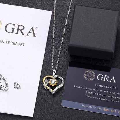 Eternal Passion Moissanite Gold Plated Necklace